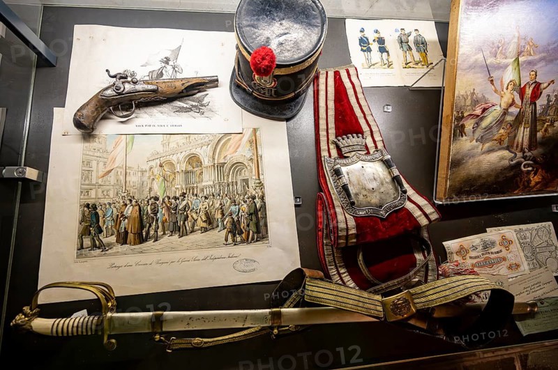 Exhibits on the history of Friuli in the 19th century during the Italian Wars of Independence, exhibition at the Museo del Risorgimento, Castello di Udine, Udine, Friuli-Venezia Giulia, Italy