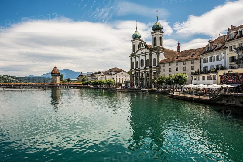 Baroque church, Jesuit church, Old Town, Lucerne, Lake Lucerne, Canton of Lucerne, Switzerland