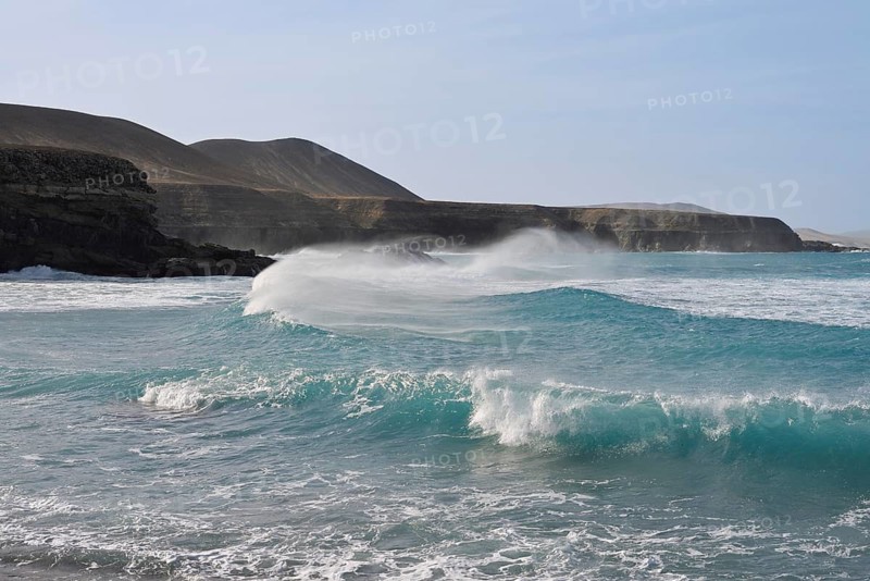 Cliffs and surf, Ajuy, Fuerteventura, Canary Islands, Spain