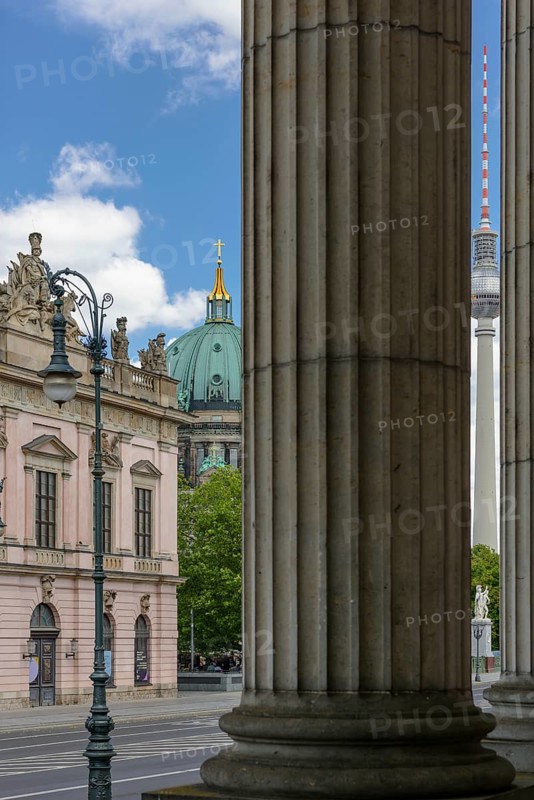 Berlin landmark with historical museum, Berlin Cathedral and television tower, Berlin