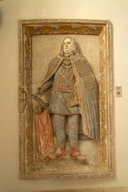 Simon Baussner epitaph in the interior of the Protestant parish church in Sibiu or Sibiu, Transylvania, Romania