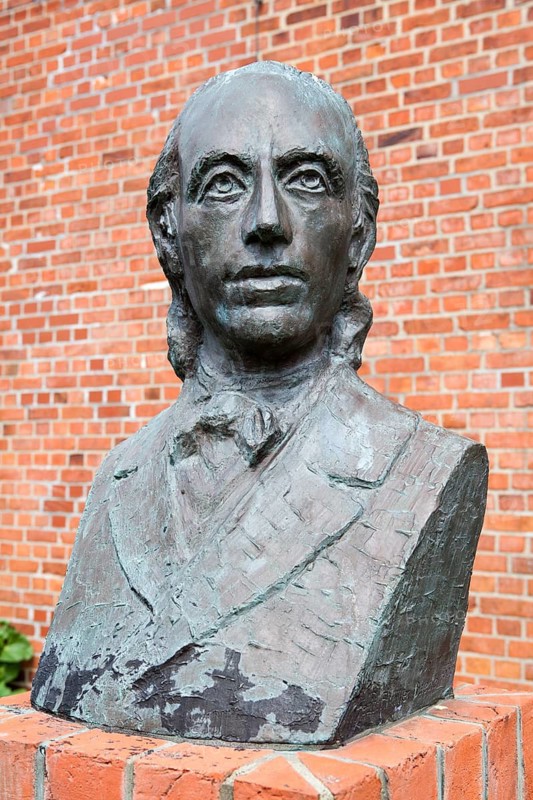 Bust of Johann Heinrich Voss in Otterndorf, Lower Saxony, northern Germany