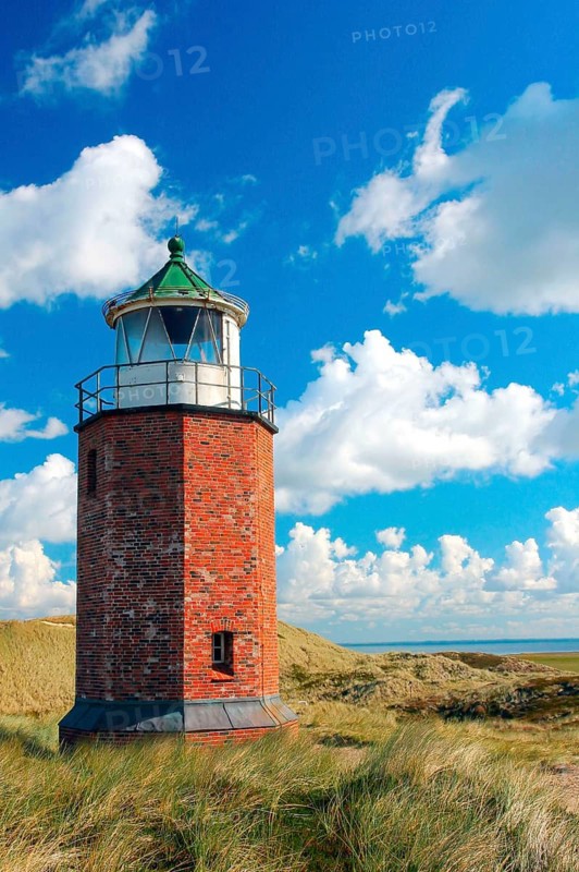 Sylt island, Kampen, Old Kampen lighthouse, brick building, Sshleswig-Holstein, Germany, Sylt island, Schleswig-Holstein, Germany