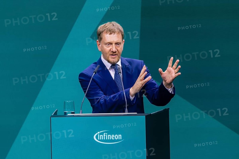 Infineon Smart Power FAB opened in Dresden. Michael Kretschmer Minister President of Saxony, Dresden, Saxony, Germany