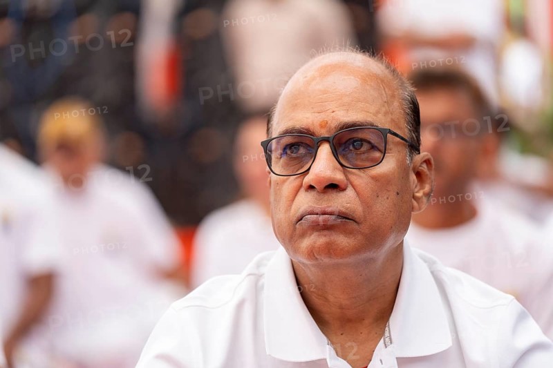 Vijay Kumar Gupta, member of Assam Legislative Assembly, from Guwahati Central Assembly constituency participated in a mass yoga session organised on the occasion of International Day of Yoga, in Guwahati, India on 21 June 2026. The International Day of Yoga is a global observance celebrated every year on 21 June to promote the benefits of yoga for physical, mental, and spiritual well-being