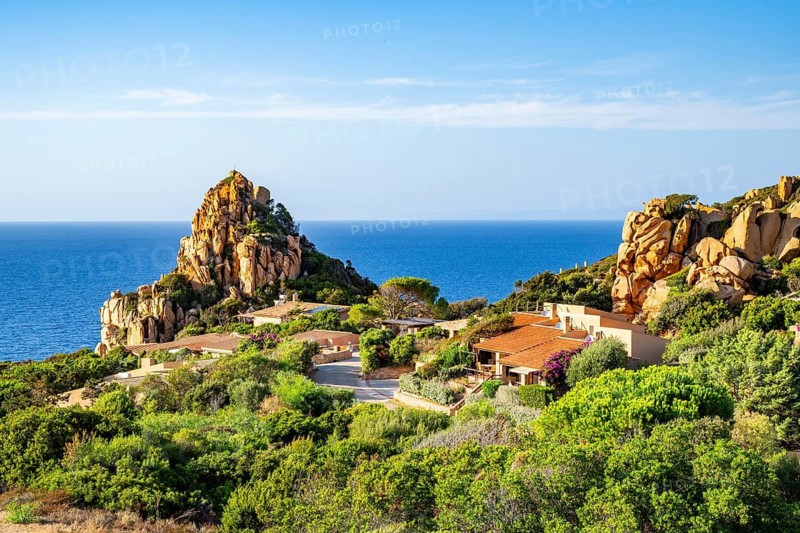Small village on the Costa Paradiso on a sunny day, Sardinia, Italy