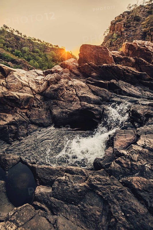 Sunrise Edith Falls in northern Australia, Australia
