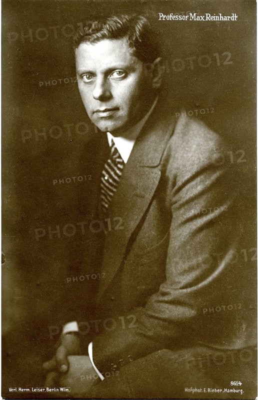 May Reinhardt, actor, theatre director, director, artistic director, Berlin, Großes Schauspielhaus, Jewish, portrait of a man in suit, formal, with serious facial expressions, sitting posture, Hermann Leiser, around 1916