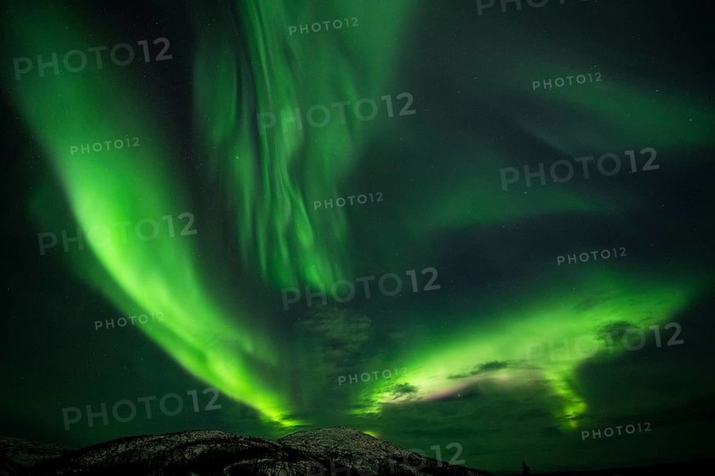 Northern Lights (Aurora borealis), Gällivare, Norrbotten, Lapland, Sweden, October 2022