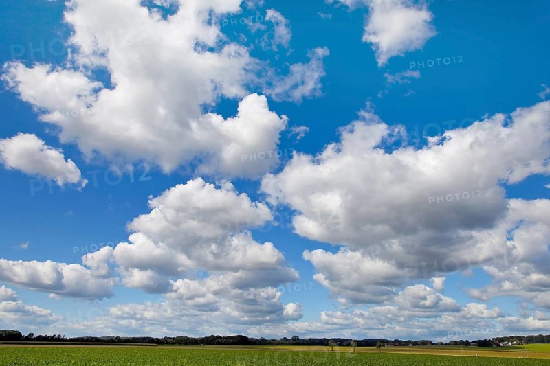 Beautiful blue sky with white clouds as background, cumulus, cumulus clouds