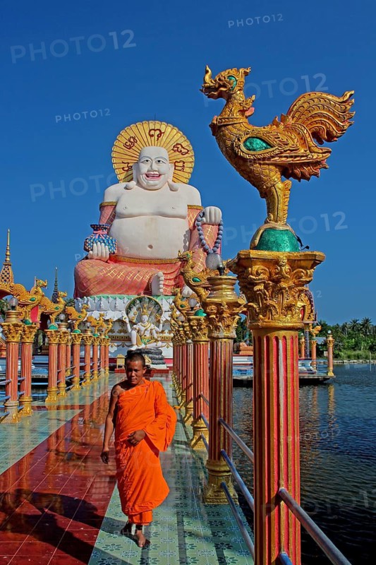 Laughing Chinese Buddha at Wat Plai Leam on Koh Samui, Thailand
