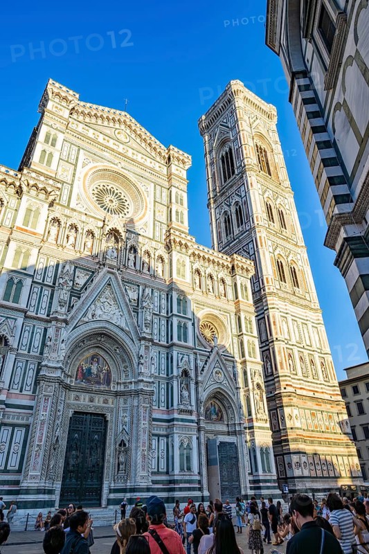 Church Santa Maria Novella in Florence at sunset, UNESCO World Heritage Site, Tuscany, Italy