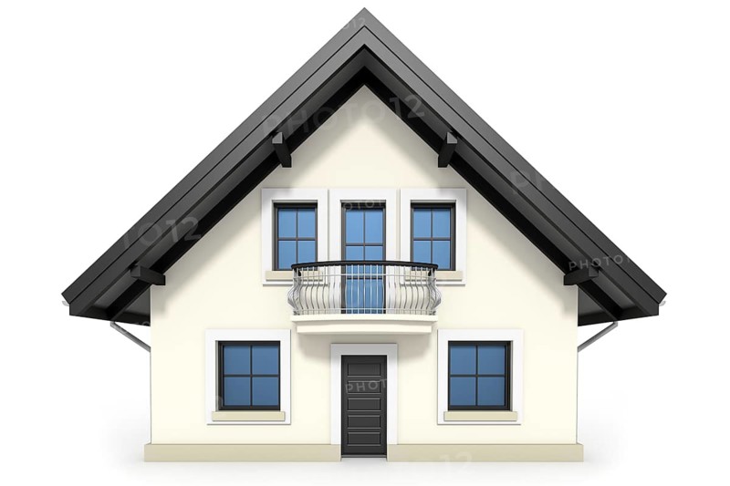 A white single-family house, Baden-Württemberg, Federal Republic of Germany