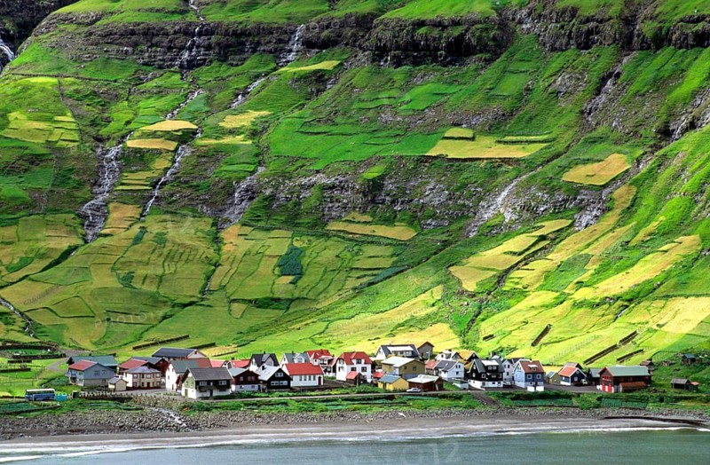Geography, travel, Denmark, Faroe Islands, Streymoy island, town, Thurnurvik, settlement
