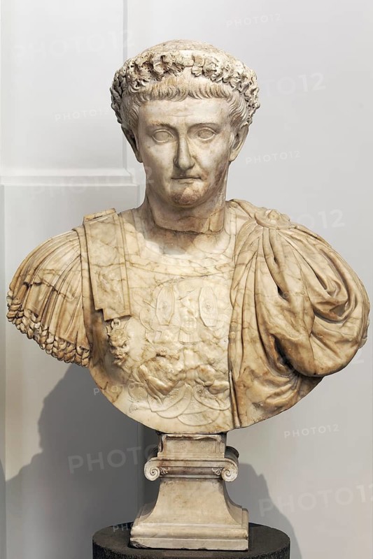 Roman Emperor Tiberius, marble bust, Farnese Collection, Naples National Archaeological Museum, Museo Archeologico Nazionale di Napoli, Naples, Campania, Italy