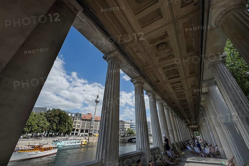 Colonnades on Museum Island in Berlin