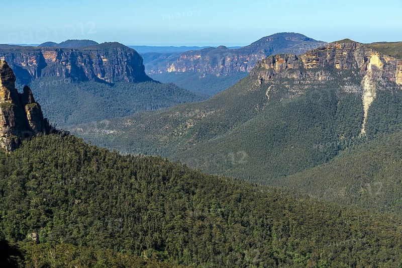Grose Valley and Blue Gum Forest from Govett's Leap Lookout, Blue Mountains National Park, New South Wales, Australia