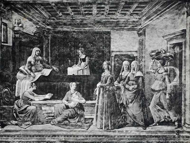 Florentine citizens around 1480-1490, Florence, Italy, authentic, high-resolution reproduction from a 19th century model, exact date of depiction unknown, historical