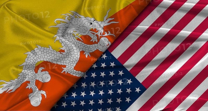 Bilateral relations between Bhutan and United States. Flag of Bhutan and United States