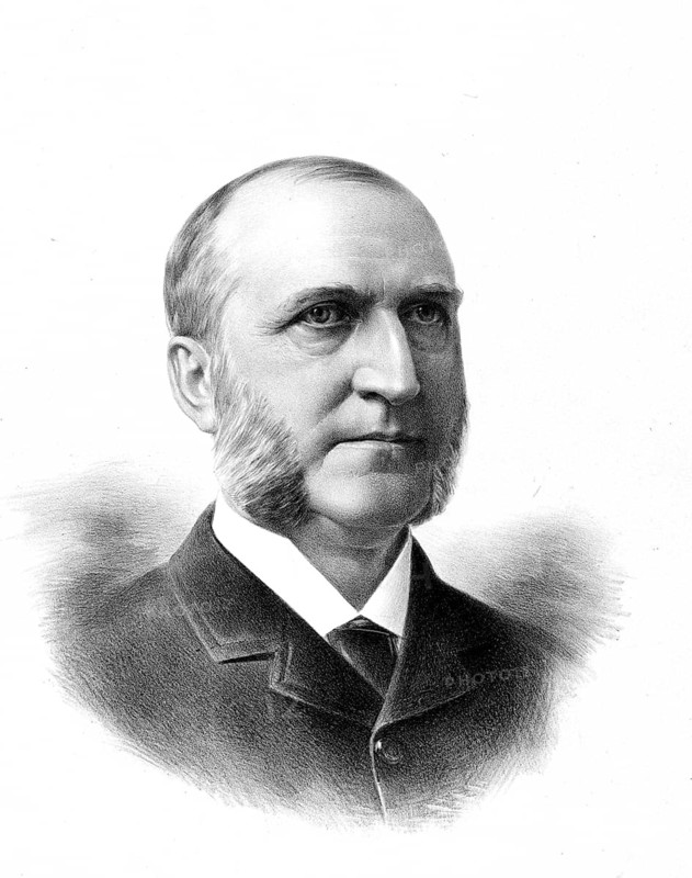 Chauncey Mitchell Depew (born 23 April 1834 in Peekskill, Westchester County, New York, died 5 April 1928 in New York City, New York) was an American politician and businessman, an authentic, digitally restored high-resolution reproduction of a 19th-century original, exact date of the image unknown, American history, historical
