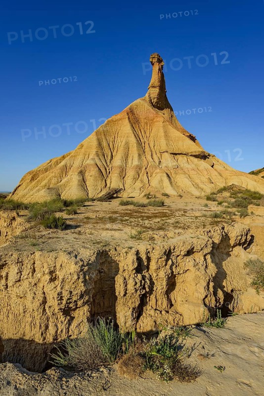 The Castil de Tierra monolith in the Bardenas Reales Natural Park, Navarra, Spain