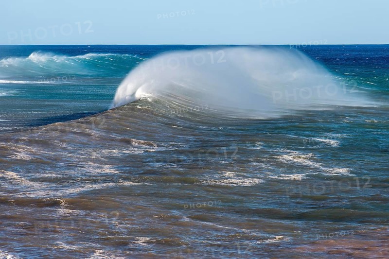 Waves on the ocean off Madeira, Porto Moniz, Madeira, Portugal