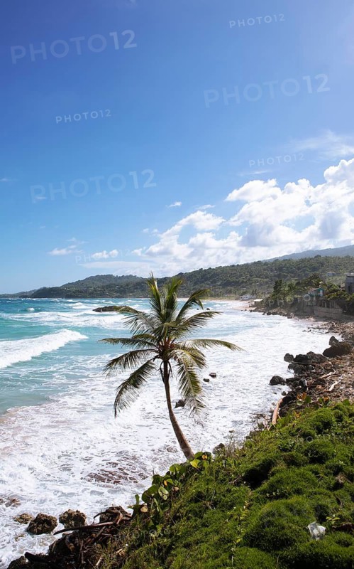 Caribbean coast in Portland Parish, Jamaica, West Indies, Caribbean, Central America
