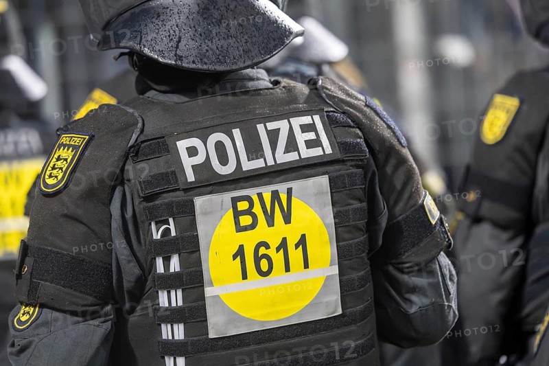 Baden-Württemberg police during a major operation