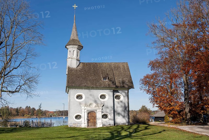 Seekapelle Heilig Kreuz, Fraueninsel, Chiemsee, Upper Bavaria, Bavaria, Germany