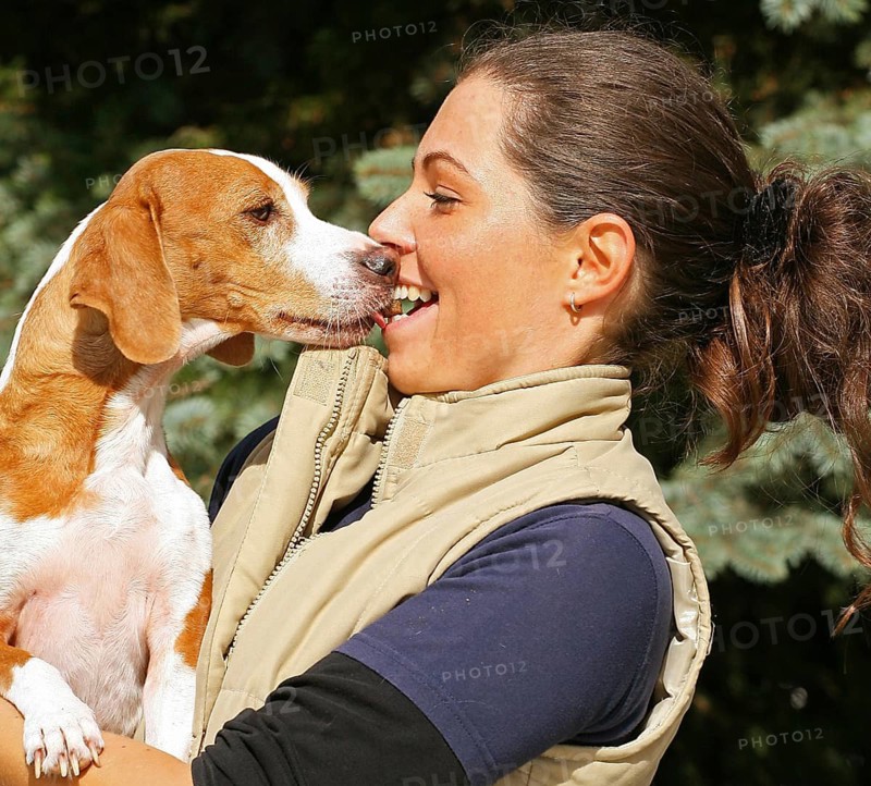A woman hearts her dog, Thailand