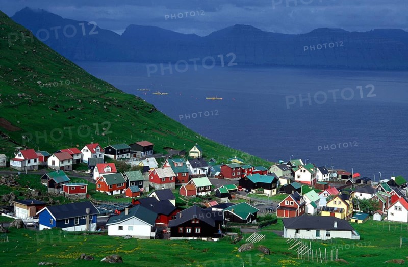 Geography, travel, Faroe Islands, Denmark, Streymoy island, Funningur city. Denmark, Faroe Islands, Town Funningur, Iceland Streymoy, Funningur, Faroe Islands, Denmark