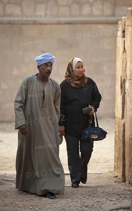 Egypt, Arab couple, Luxor, Luxor Temple