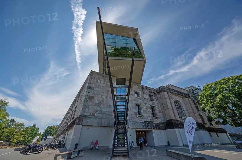 Main entrance from the Reichsparteitage Documentation Center, Nuremberg, Middle Franconia, Bavaria, Germany