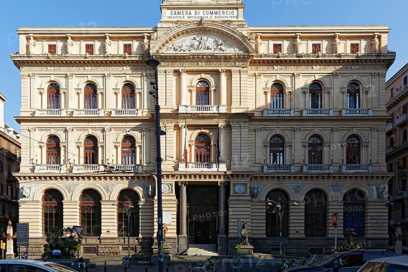 Palazzo della Borsa, neoclassical palace, now the seat of the Chamber of Commerce, Piazza Giovanni Bovio, Naples, Province of Campania, Italy
