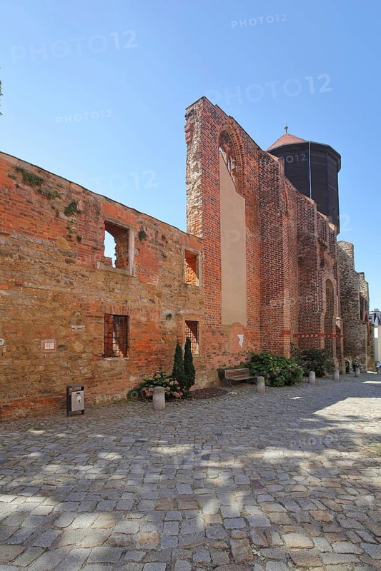 Ruin of the Mönchskirche and Wasserturm, church ruin, Bautzen, Saxony, Germany