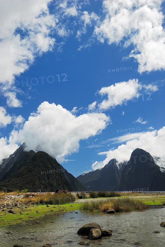 Milford Sound, Fiordland National Park, World Heritage South West New Zealand, West Coast, South Island New Zealand Milford Sound, South Island, New Zealand