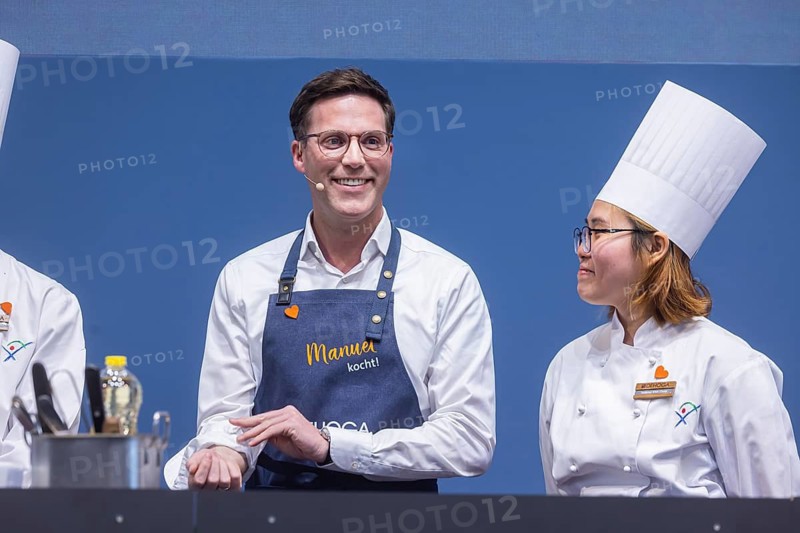 Manuel is cooking! at Intergastra in Stuttgart. DEHOGA Baden-Württemberg event with Manuel Hagel, the CDU's top candidate for the post of Minister-President. Baden-Württemberg will elect a new state parliament on March 5, 2026. INTERGASTRA, leading trade fair for the hotel and catering industry. Stuttgart, Baden-Württemberg, Germany