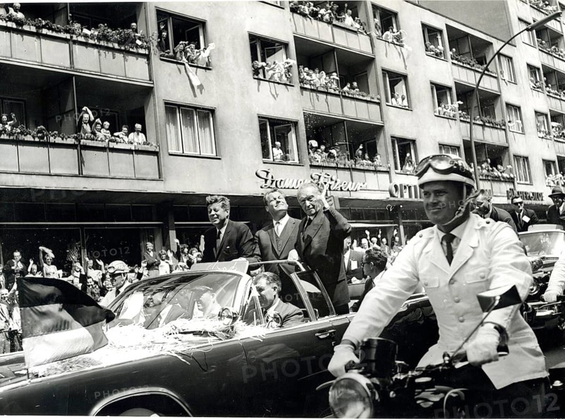 President John F. Kennedy, USA, West Berlin, visit, June 26, 1963, Cold War, Berlin Wall, Mayor Willy Brandt, Konrad Adenauer, private photo