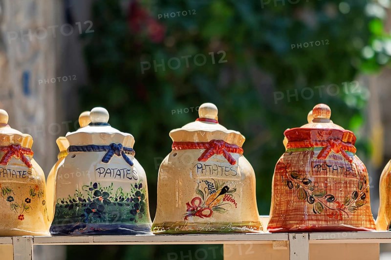 Ceramic containers for storing potatoes, Provence, France