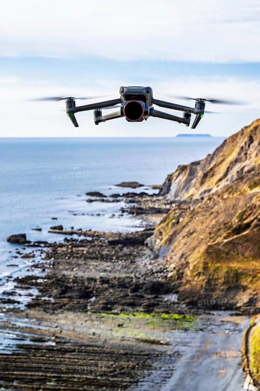 DJI MAVIC 3 PRO, Drone flying over the cliffs