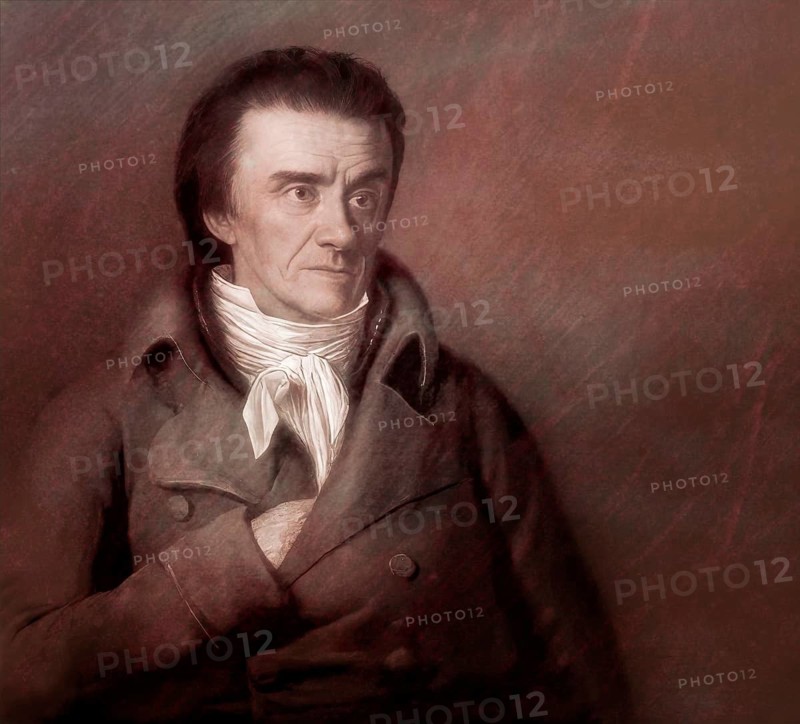 Portrait of Johann Heinrich Pestalozzi, 1746 - 1827, Swiss pedagogue, educational reformer, philanthropist, philosopher and politician, digitally edited based on a painting by Francisco Javier Ramos