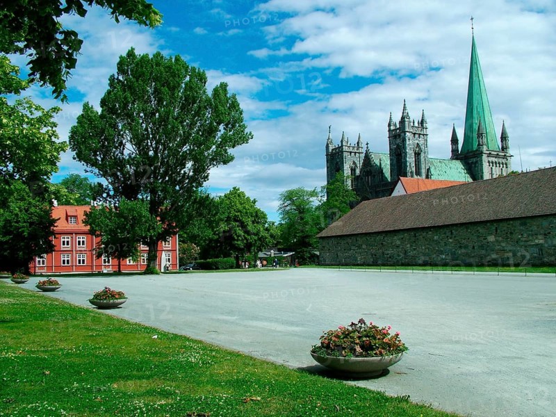 Geography, travel, Nidaros Cathedral, detail, Trondheim, Norway
