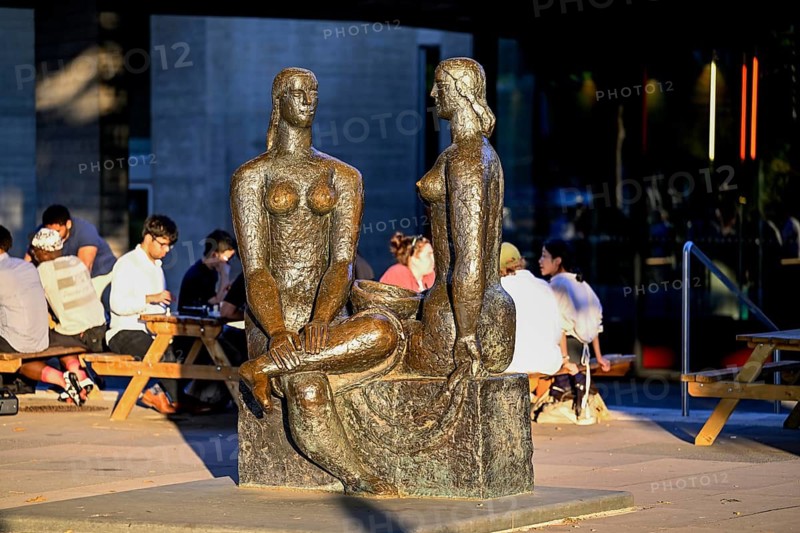 London Pride bronze sculpture by Frank Dobson on Broadgate Campus, City of London, London, England, Great Britain