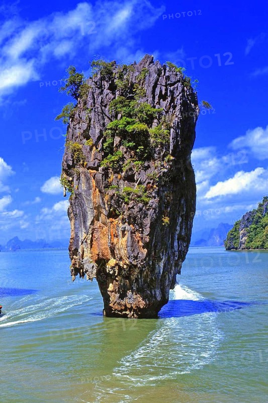 James Bond Island, the famous rock in Ao Phang Nga National Park in southern Thailand
