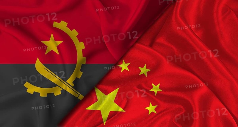Bilateral relations between Angola and China. Flag of Angola and China