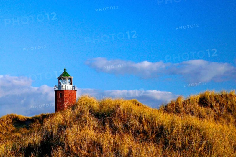 The old one. Kampen lighthouse, brick building, Old Kampen lighthouse, Kampen, island of Sylt, Germany, Kampen on Sylt, Schleswig-Holstein