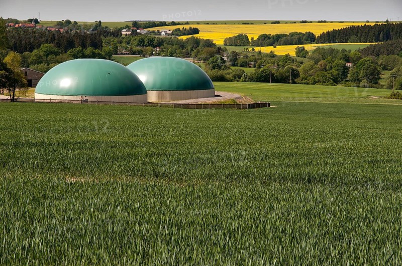 Biogas plant, cultivated landscape, renewable energy, industrial agriculture, intensive agriculture, cultural landscape, landscape, agriculture, renewable resources