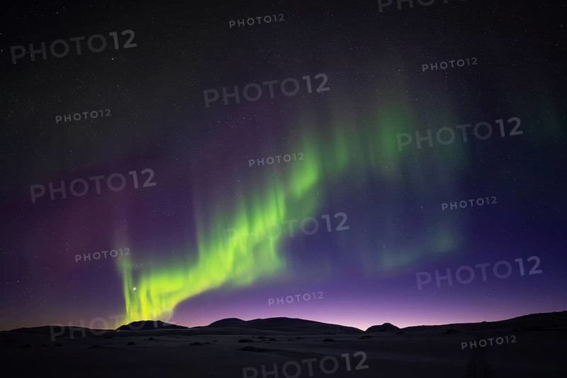 Northern Lights (Aurora borealis), Stora Sjöfallet National Park, Laponia World Heritage Site, Norrbotten, Lapland, Sweden, April 2023
