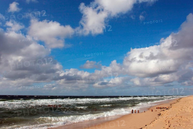 Sylt island, cloud atmosphere on the beach, evening mood, List, Ostellenbogen, List-Ost, Schleswig-Holstein, Sylt island, Schleswig-Holstein, Germany