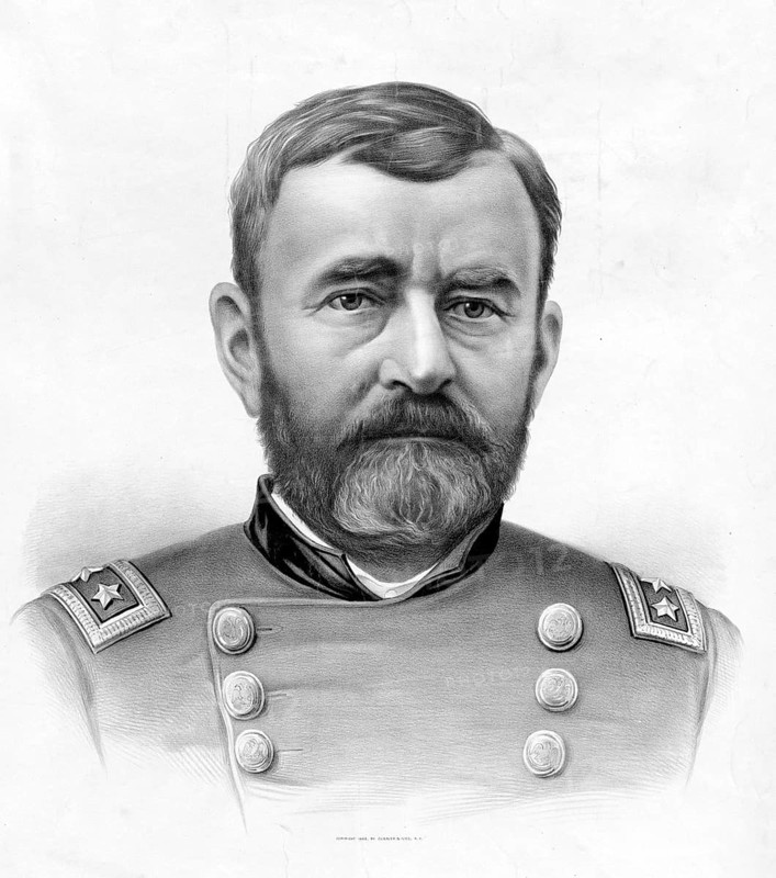 Ulysses S. Grant (1822–1885), Commander-in-Chief of the Union Army during the American Civil War and later the 18th President of the United States, American history, authentic, digitally restored high-resolution reproduction from a 19th-century original, exact date of the image unknown, historical